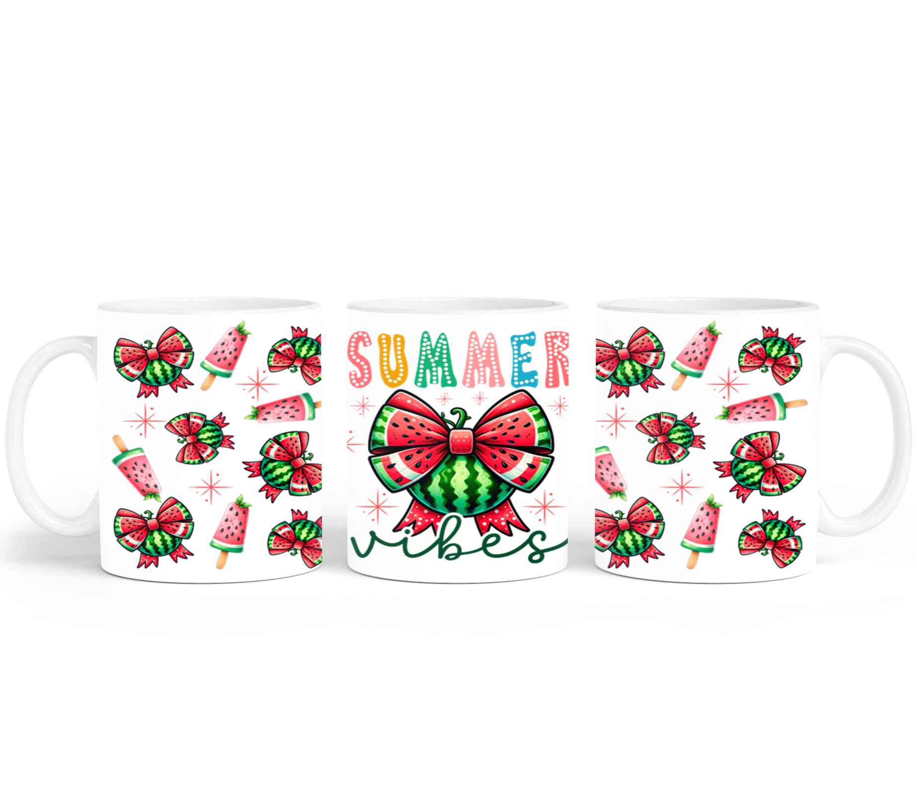Summer Vibes Watermelon Coquette Bow-10672